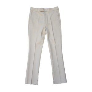 Helmut Lang NWT Pants High Rise Slit Leg Oatmeal Beige 10